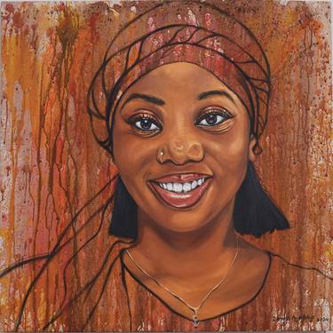 Original Abstract Expressionism Women Paintings by Damola Ayegbayo