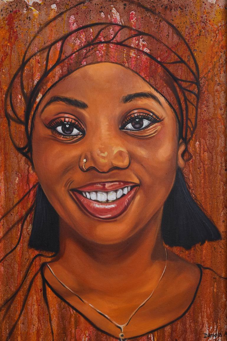 Original Abstract Expressionism Women Painting by Damola Ayegbayo