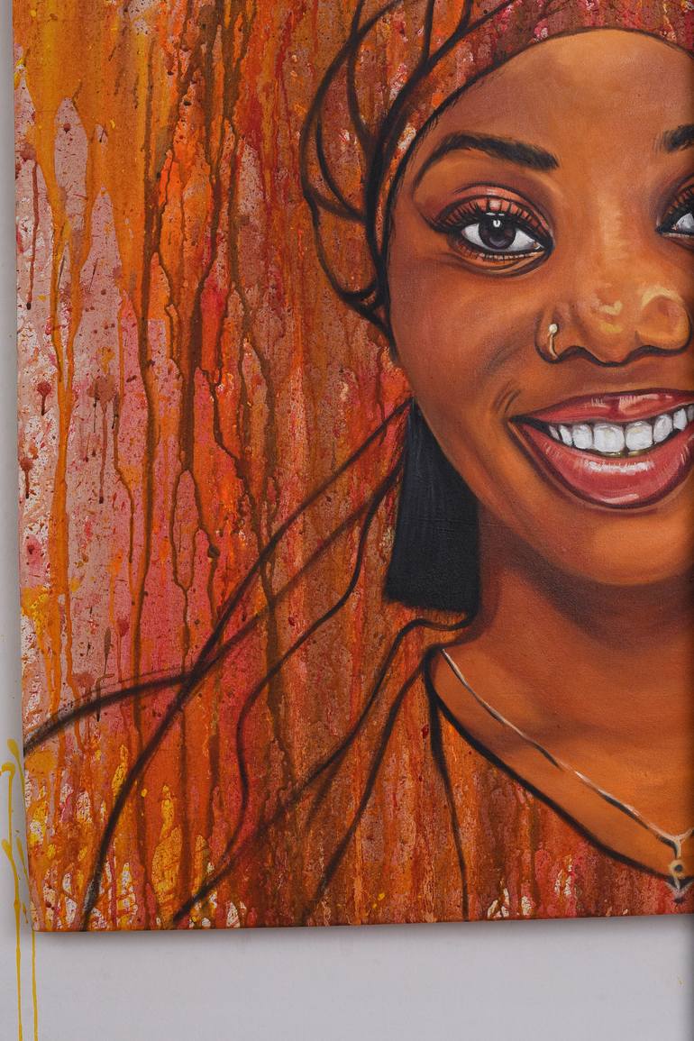 Original Abstract Expressionism Women Painting by Damola Ayegbayo