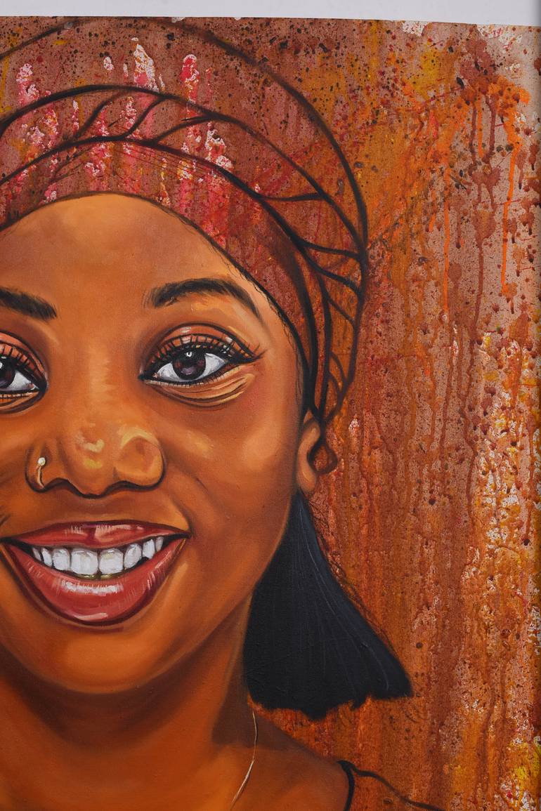 Original Abstract Expressionism Women Painting by Damola Ayegbayo