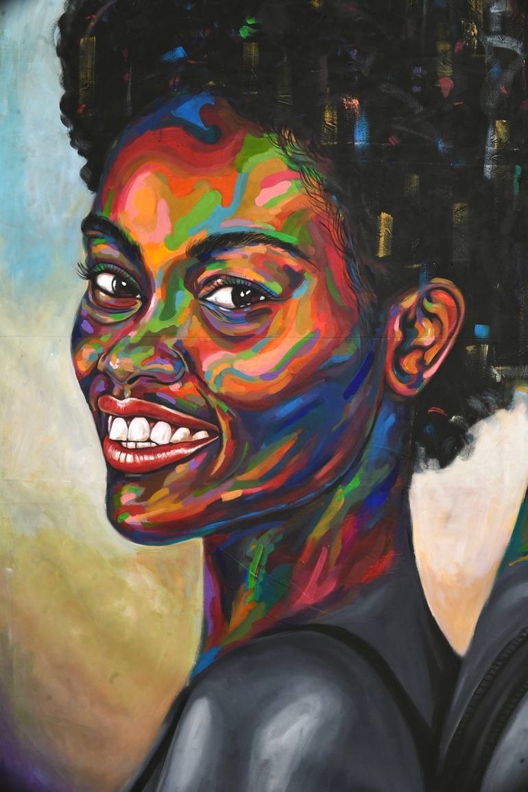 Original Art Deco People Painting by Damola Ayegbayo