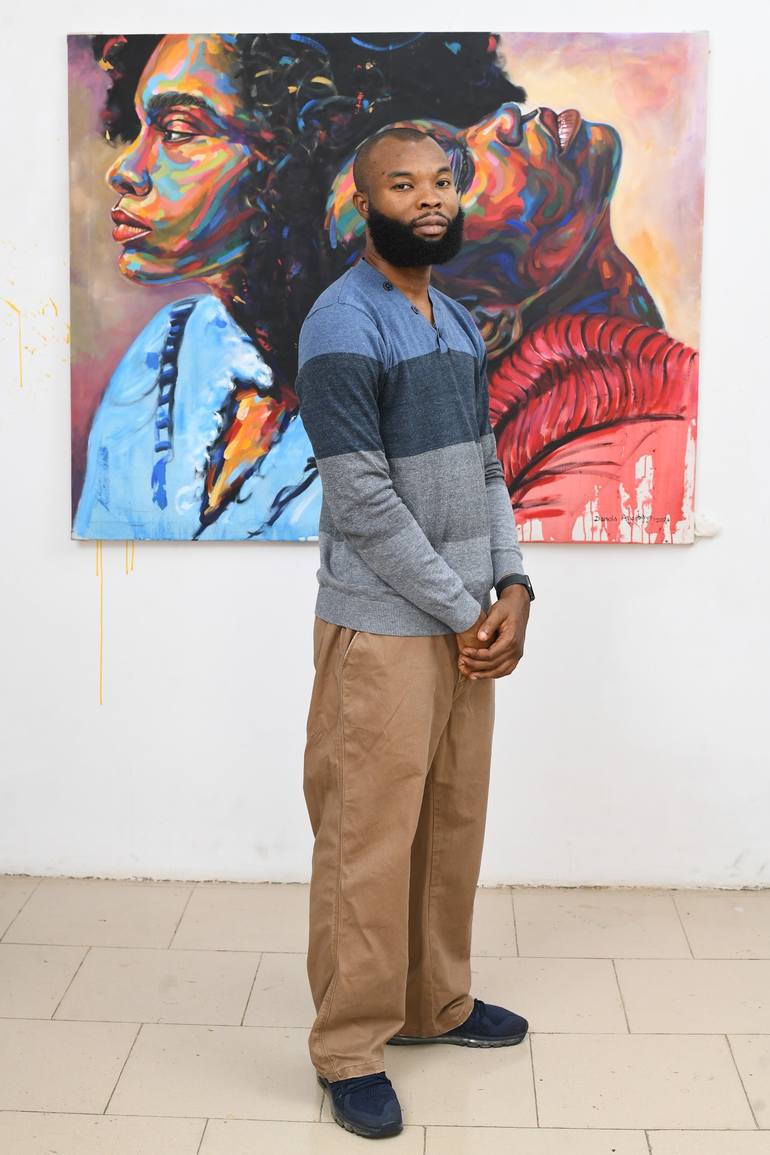 Original Contemporary Women Painting by Damola Ayegbayo