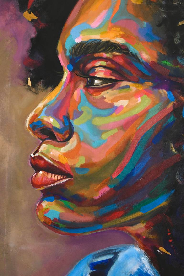 Original Contemporary Women Painting by Damola Ayegbayo