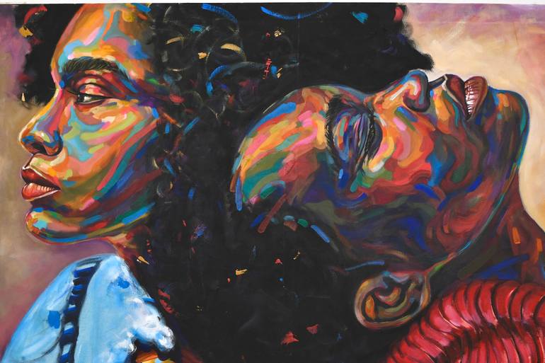 Original Contemporary Women Painting by Damola Ayegbayo