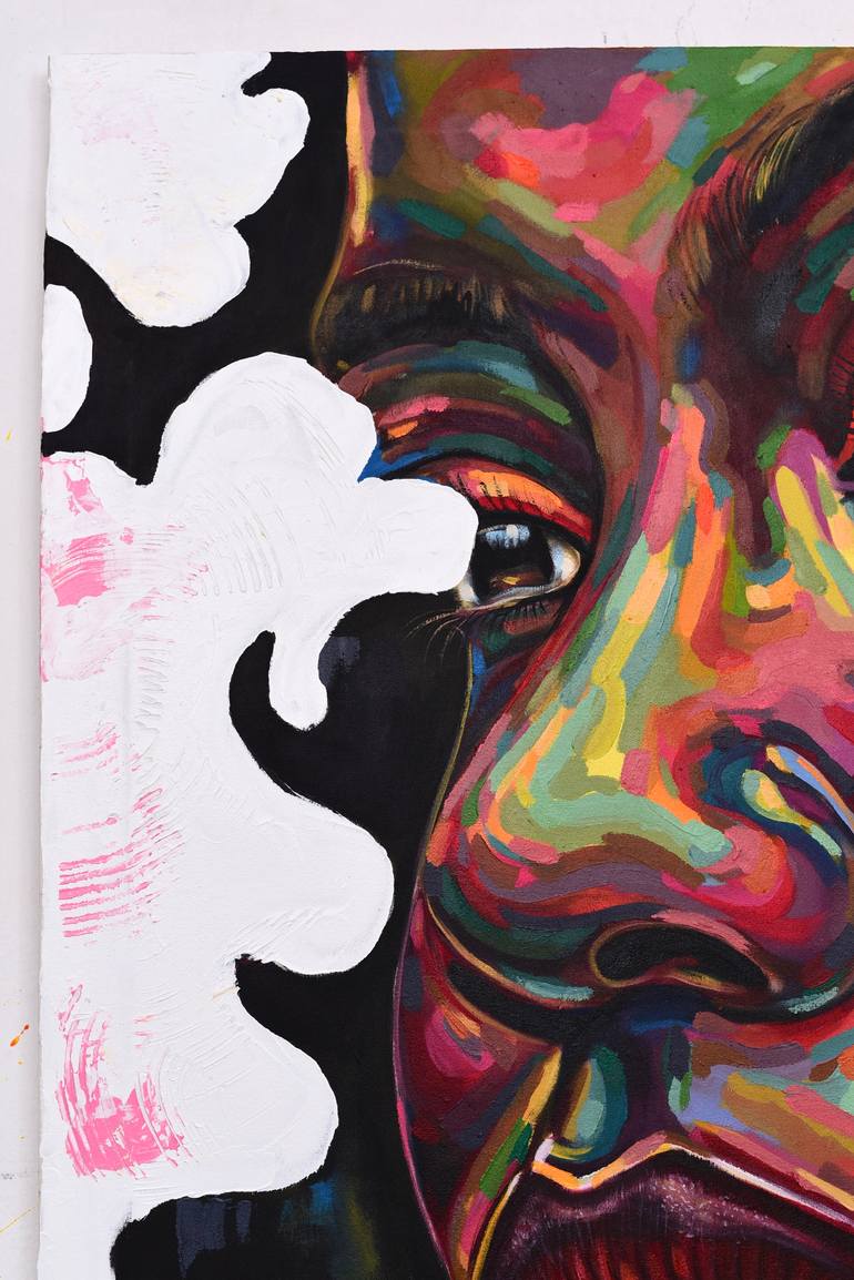 Original Art Deco People Painting by Damola Ayegbayo