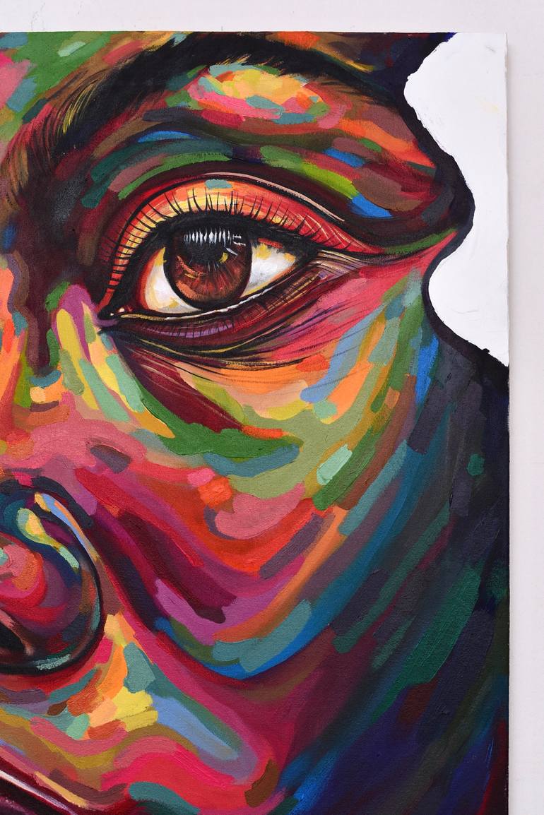 Original Art Deco People Painting by Damola Ayegbayo
