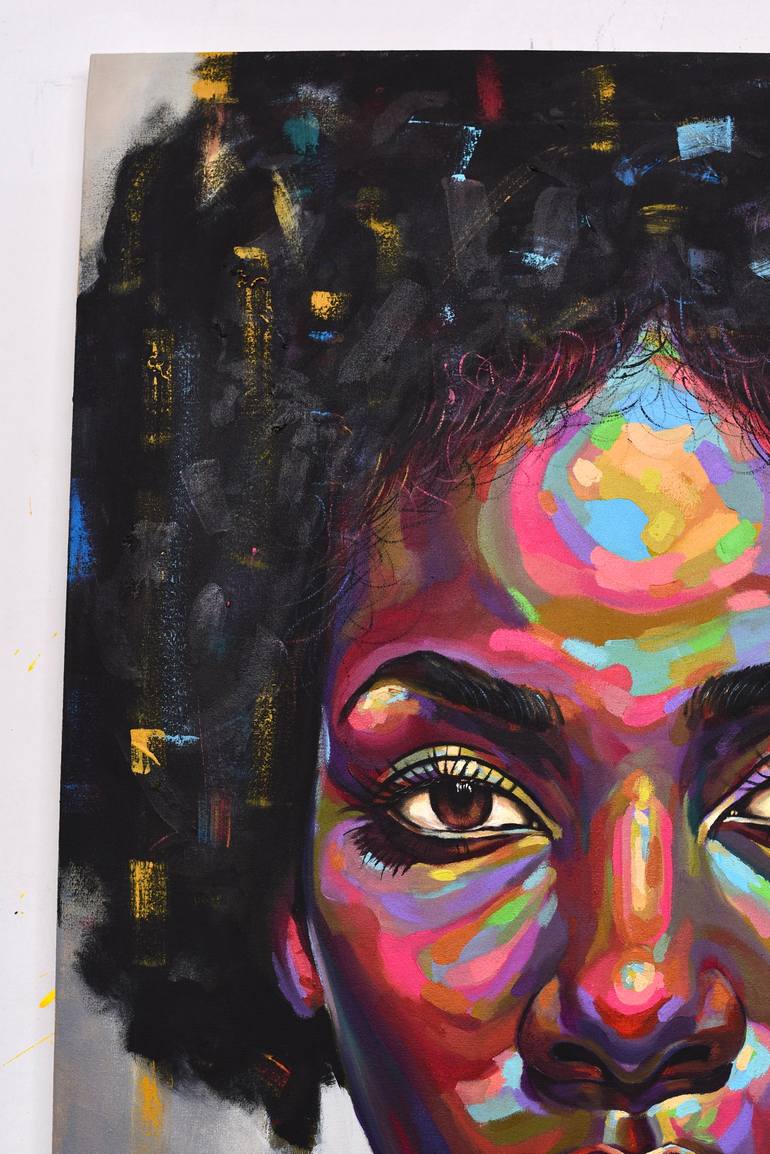 Original Art Deco People Painting by Damola Ayegbayo