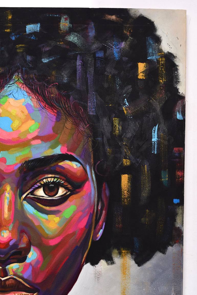 Original Art Deco People Painting by Damola Ayegbayo