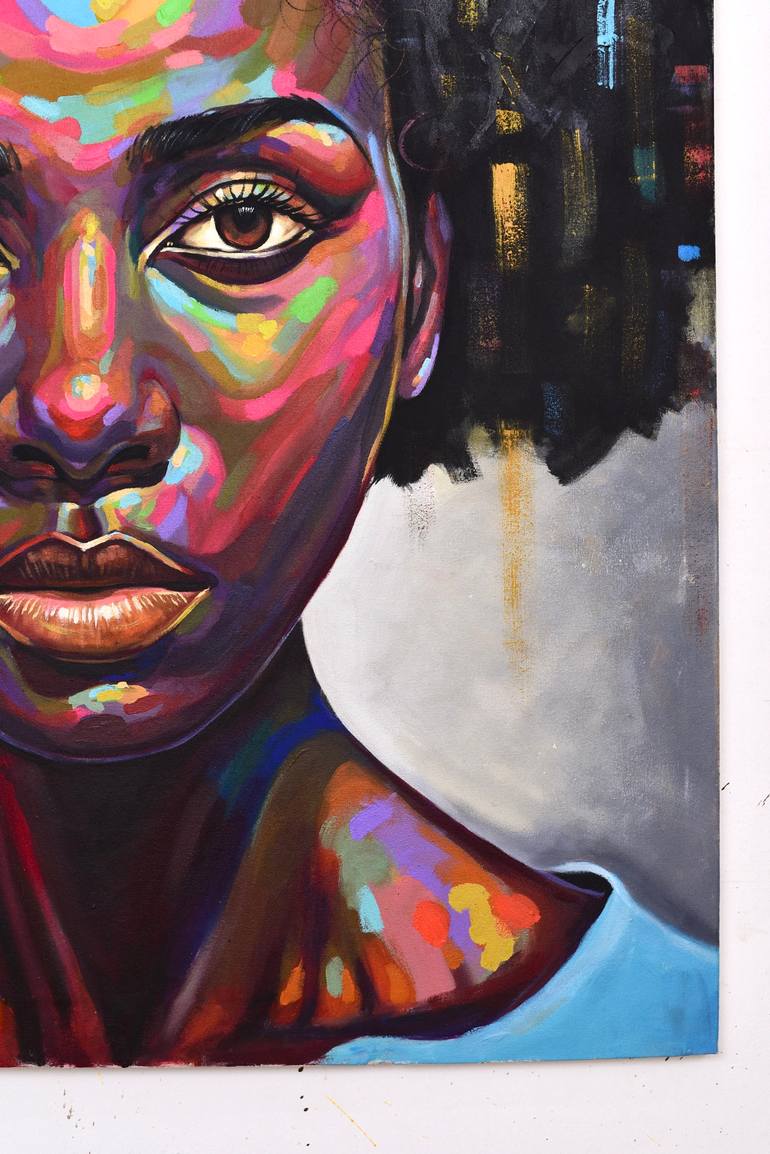 Original Art Deco People Painting by Damola Ayegbayo