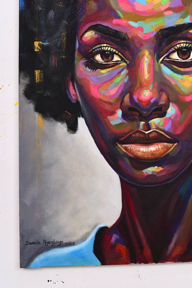 Original Art Deco People Painting by Damola Ayegbayo