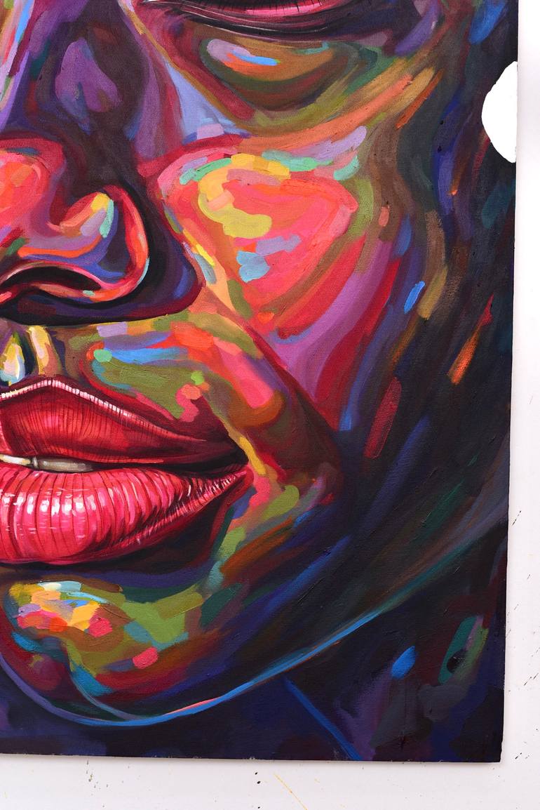 Original Abstract Expressionism People Painting by Damola Ayegbayo