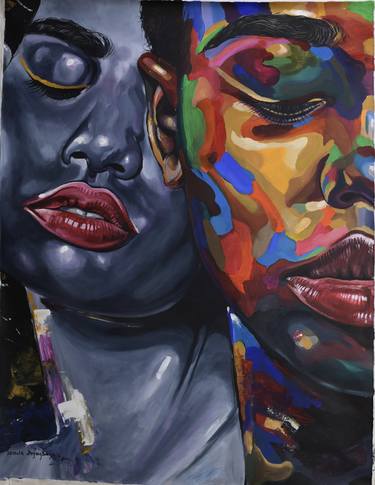 Print of Abstract Expressionism Portrait Paintings by Damola Ayegbayo