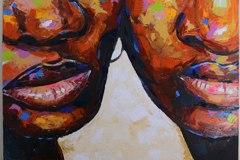 Original Portrait Painting by Damola Ayegbayo