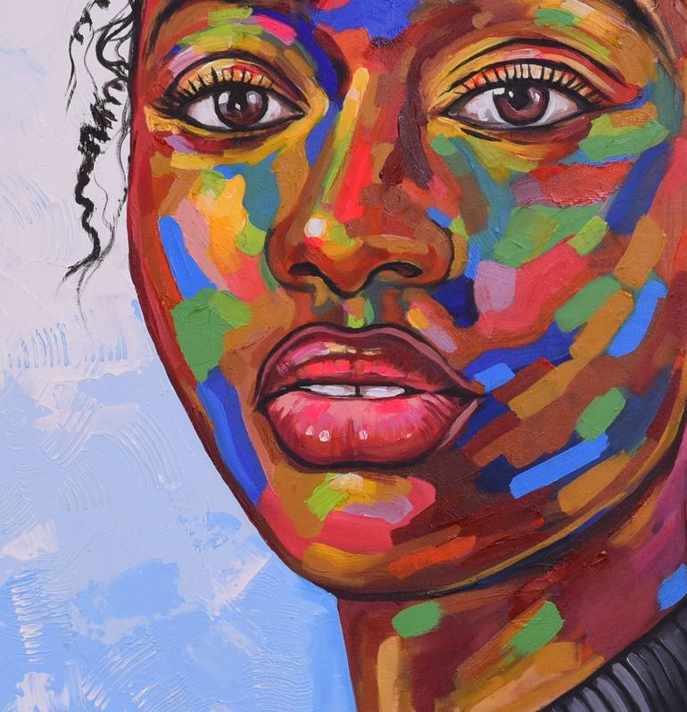 Original Portrait Painting by Damola Ayegbayo