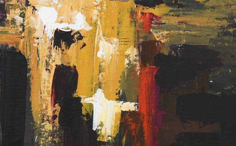 Original Abstract Expressionism Abstract Painting by Damola Ayegbayo