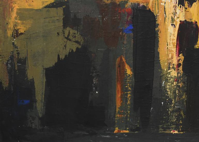 Original Abstract Expressionism Abstract Painting by Damola Ayegbayo