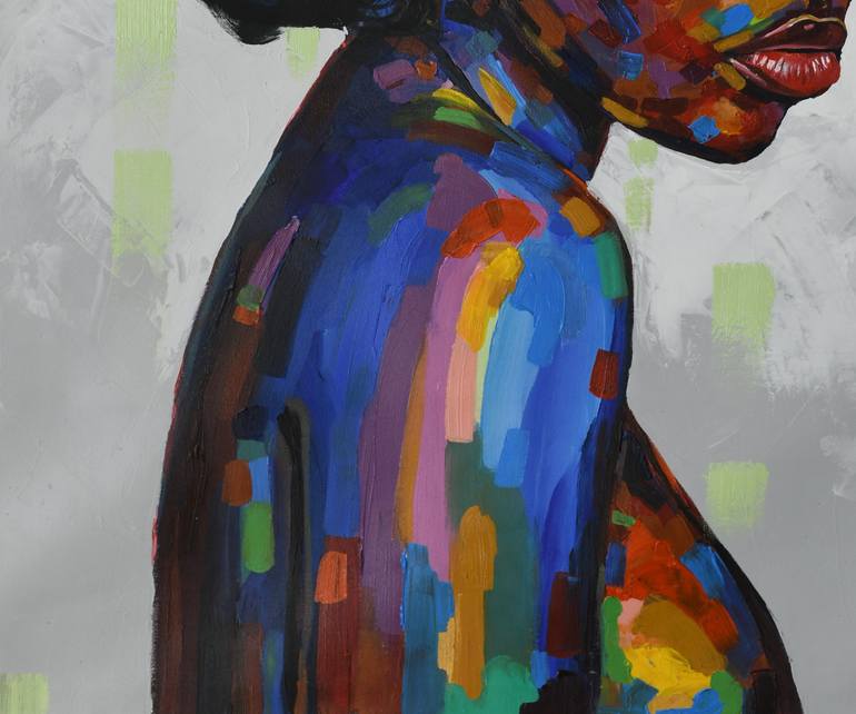 Original Expressionism People Painting by Damola Ayegbayo