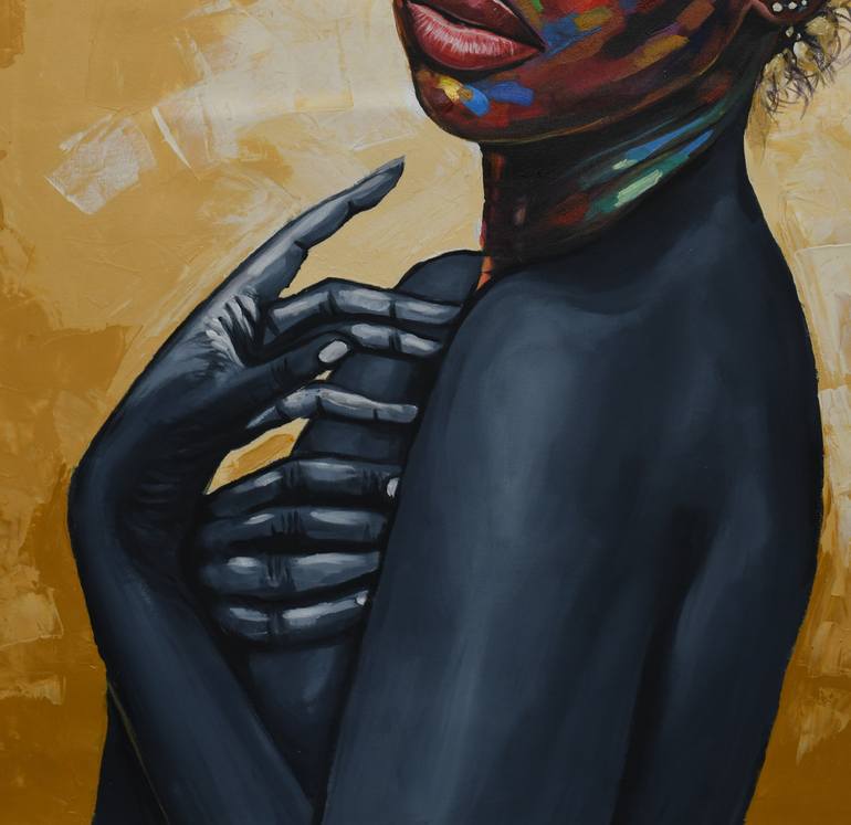 Original Expressionism People Painting by Damola Ayegbayo