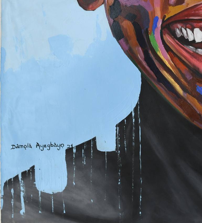 Original Portrait Painting by Damola Ayegbayo