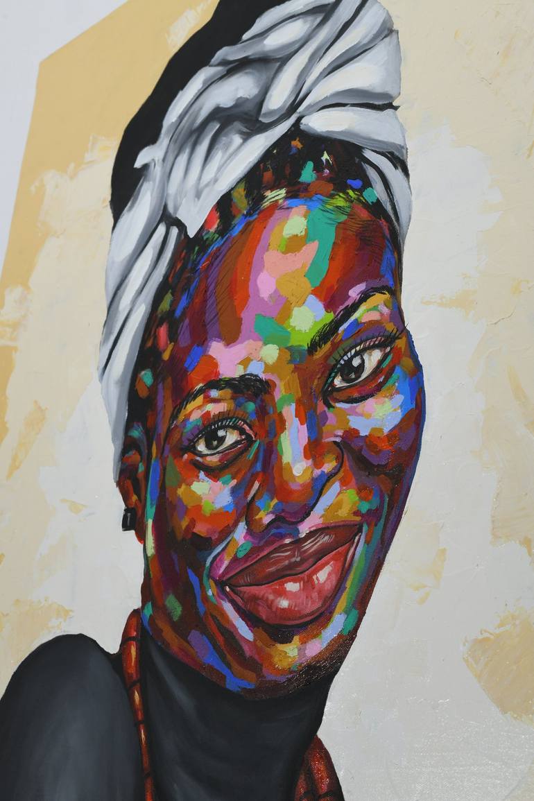 Original Portrait Painting by Damola Ayegbayo