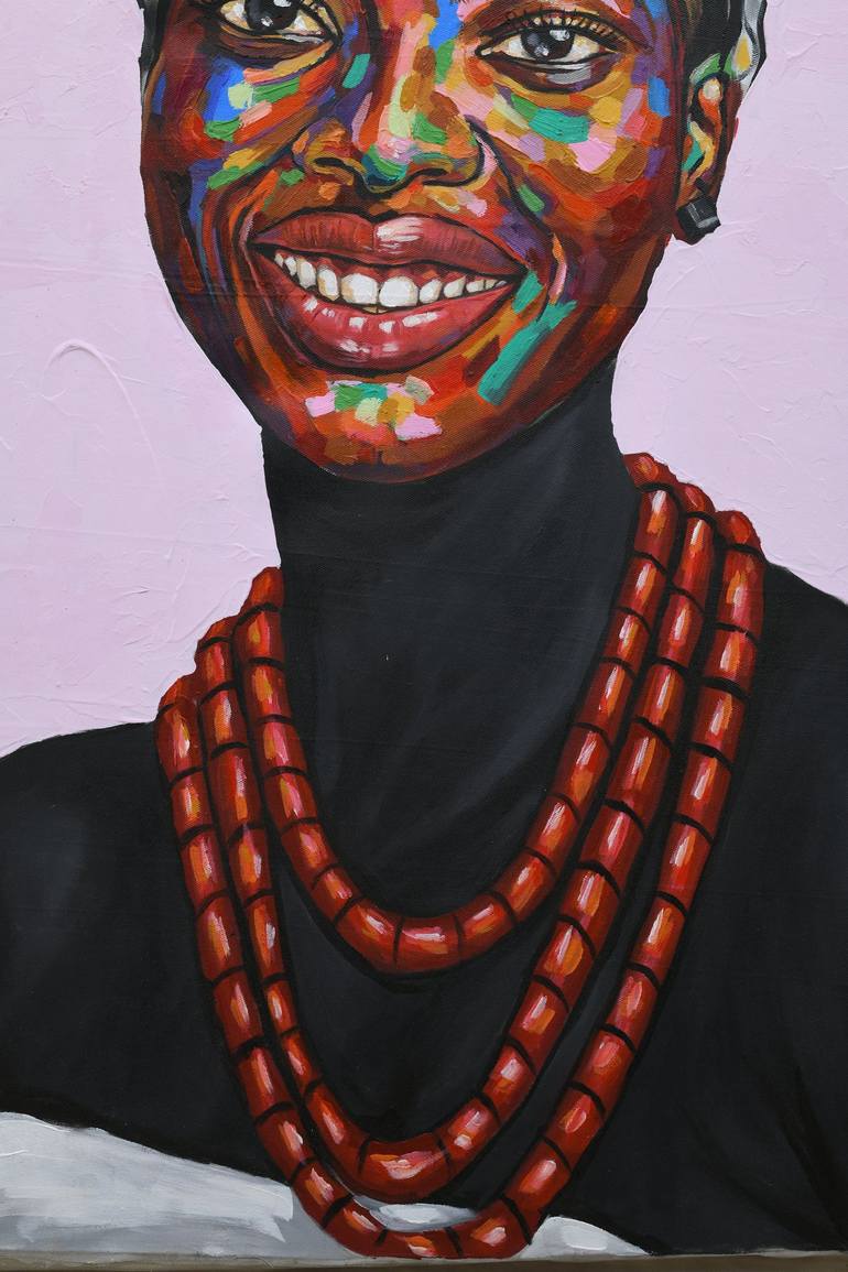 Original Portrait Painting by Damola Ayegbayo