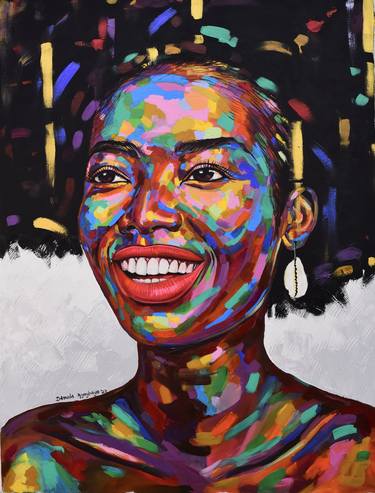 Print of Conceptual Portrait Paintings by Damola Ayegbayo