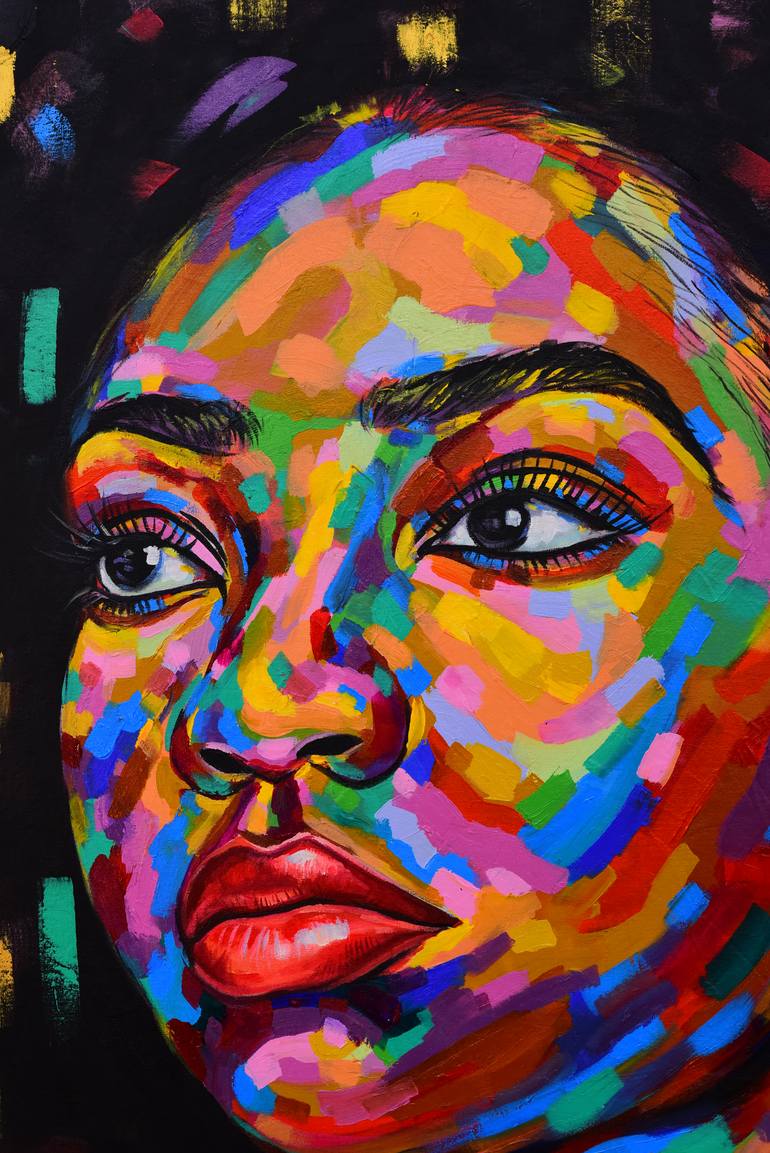 Original Art Deco People Painting by Damola Ayegbayo