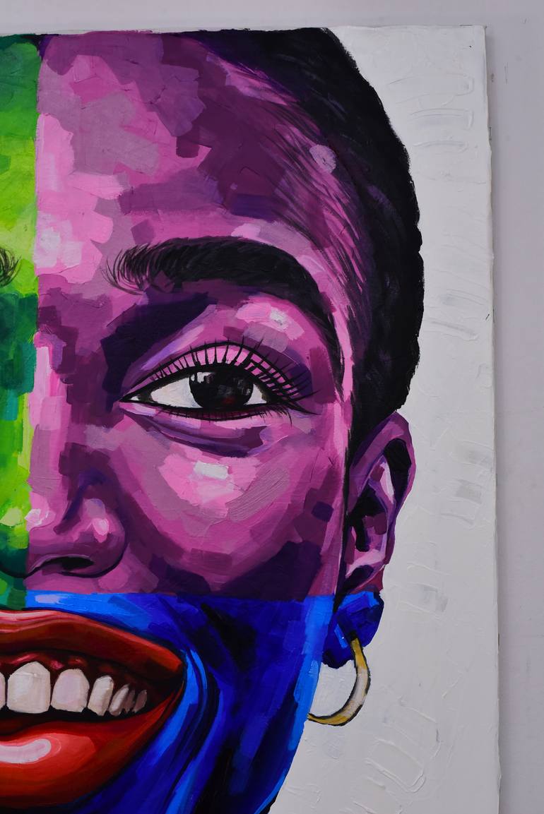 Original Art Deco People Painting by Damola Ayegbayo