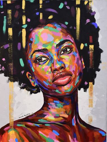 Print of Expressionism Portrait Paintings by Damola Ayegbayo