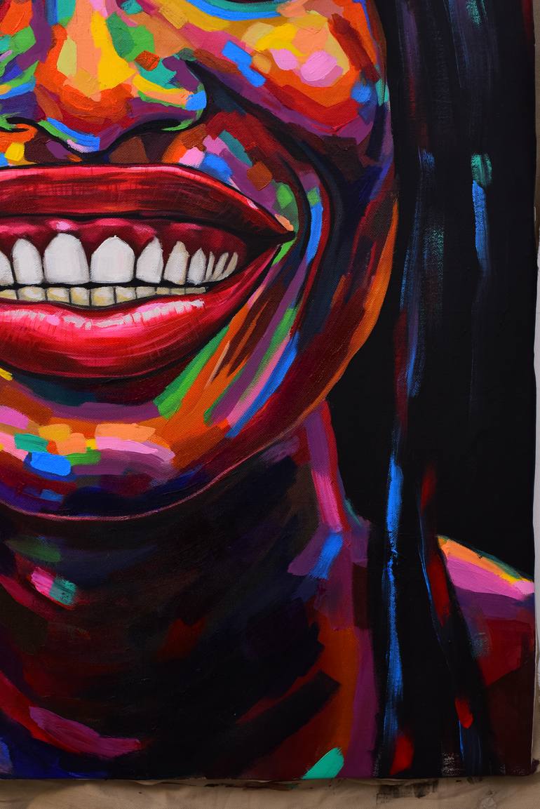 Original Art Deco People Painting by Damola Ayegbayo