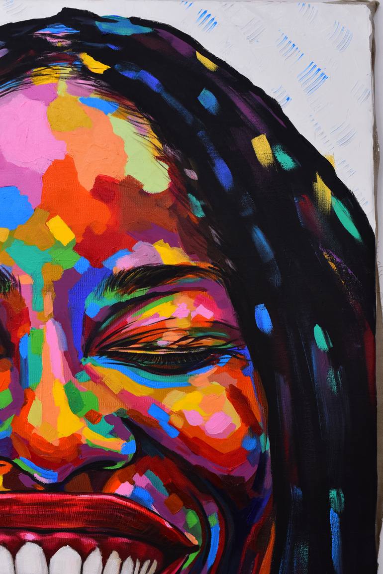 Original Art Deco People Painting by Damola Ayegbayo