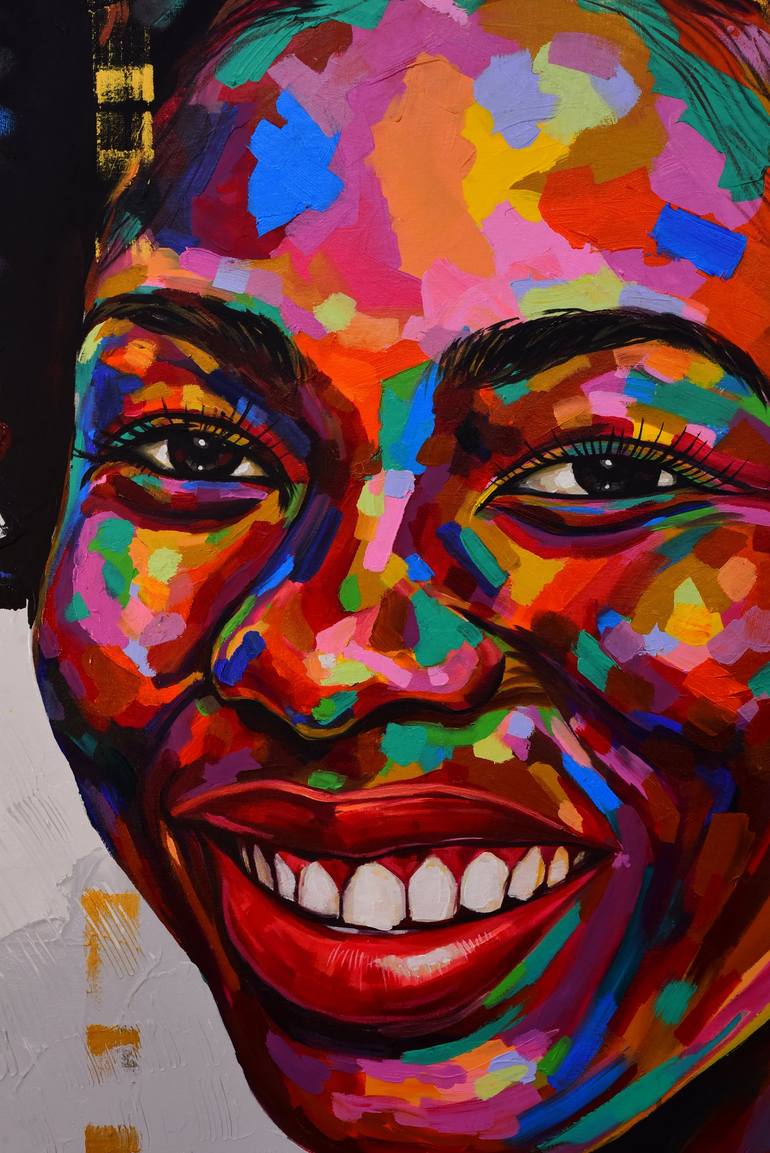 Original Portrait Painting by Damola Ayegbayo