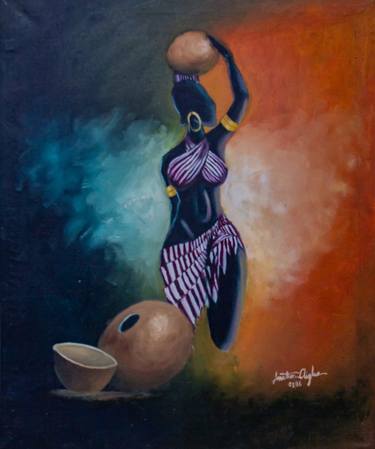 Original Conceptual Abstract Paintings by Jonathan Aigbe