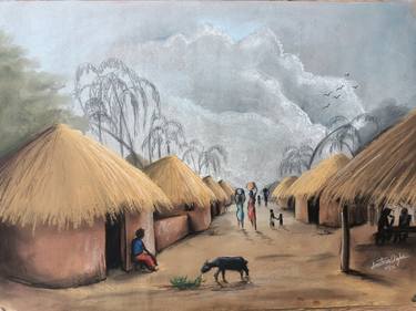 Print of Fine Art Landscape Paintings by Jonathan Aigbe