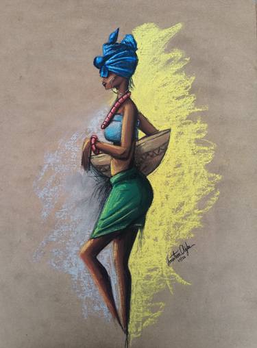 Original Figurative Culture Paintings by Jonathan Aigbe