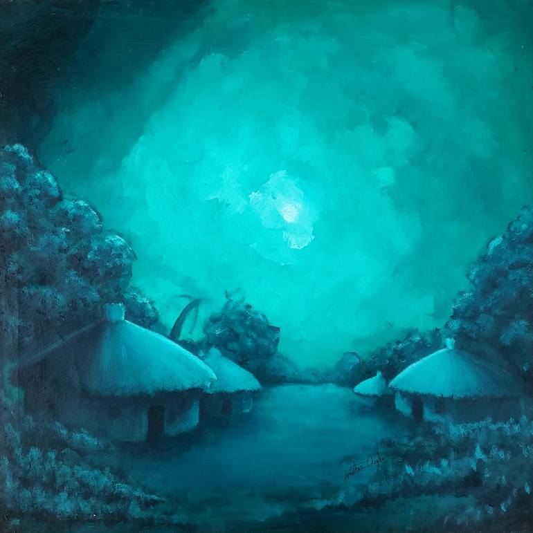 Print of Contemporary Rural life Paintings by Jonathan Aigbe