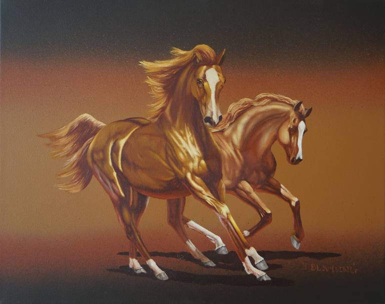 Print of Figurative Horse Paintings by Hugh Blanding