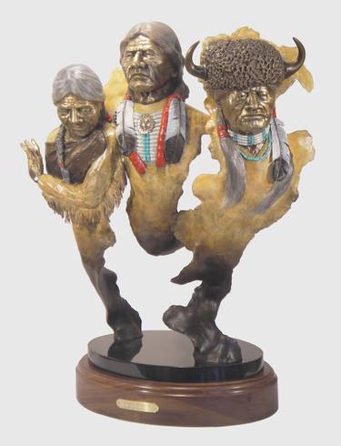 Original Modern People Sculpture by Hugh Blanding