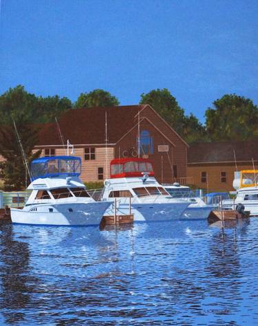 Artwork Image for Sheboygan River Marina by Hugh Blanding