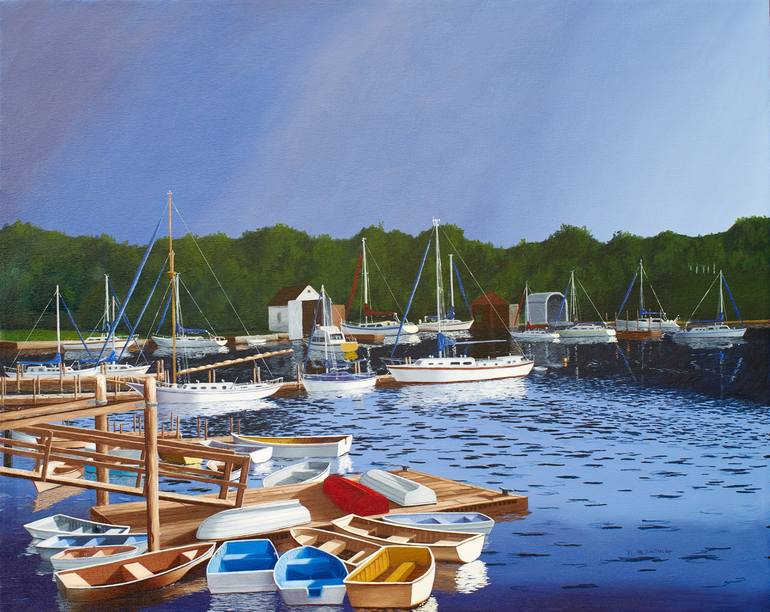 Print of Fine Art Boat Paintings by Hugh Blanding