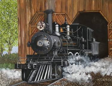 Print of Train Paintings by Hugh Blanding