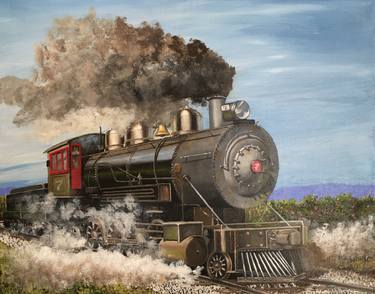 Print of Figurative Train Paintings by Hugh Blanding