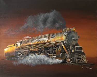 Print of Train Paintings by Hugh Blanding