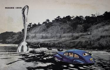 Original Surrealism Travel Collage by Ryan Cummings