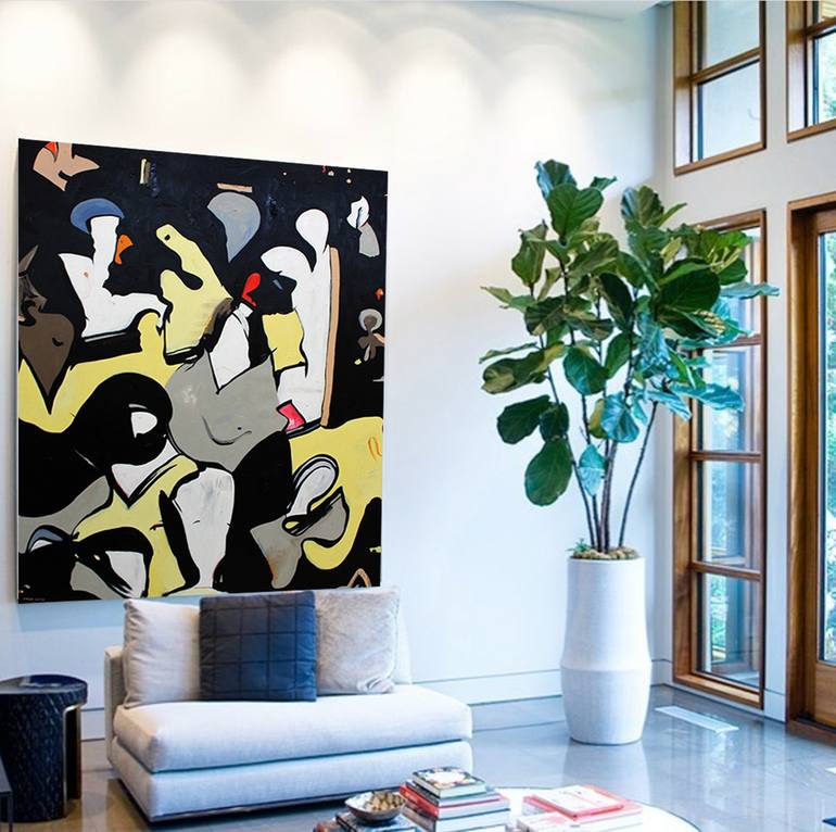 Original Abstract Expressionism Abstract Painting by Tyrone Layne