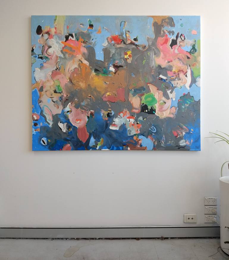 Original Abstract Expressionism Abstract Painting by Tyrone Layne