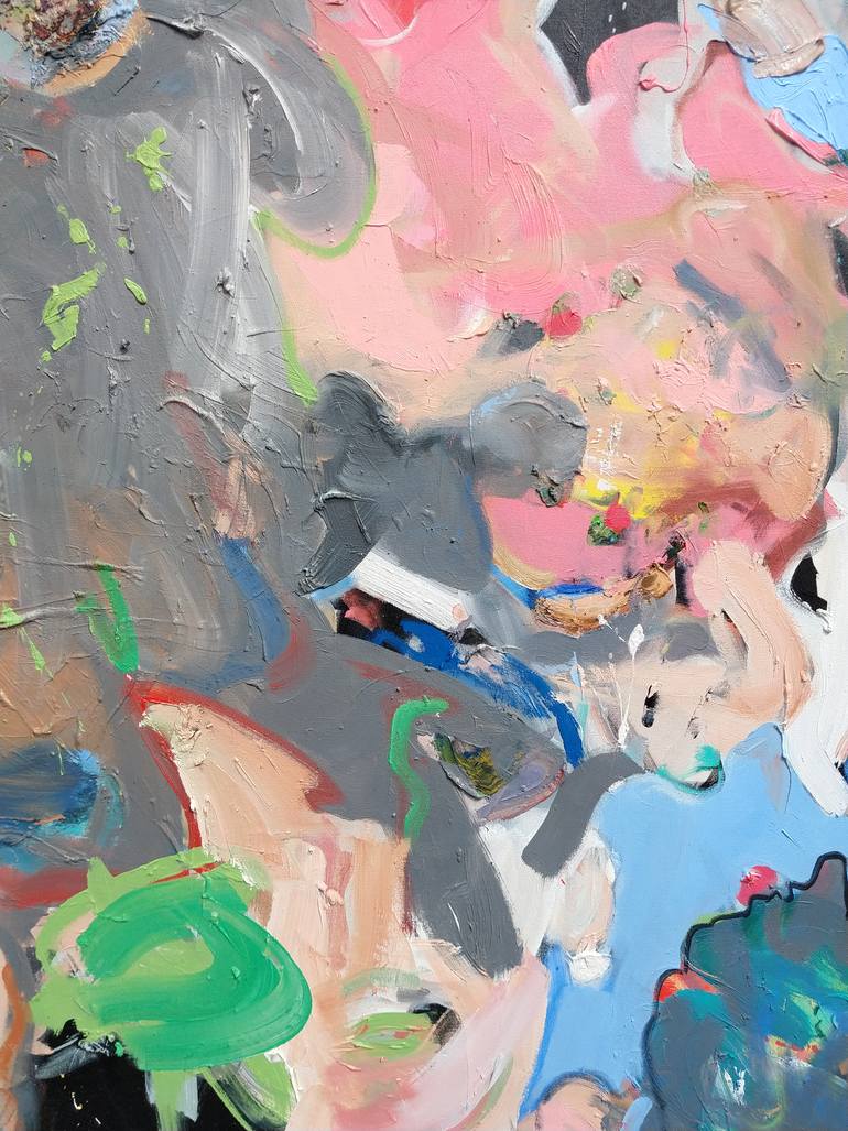 Original Abstract Expressionism Abstract Painting by Tyrone Layne