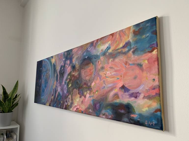 Original Abstract Outer Space Painting by Elena Artemyeva Pulino
