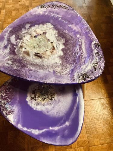 amethyst geode inspired nesting tables thumb