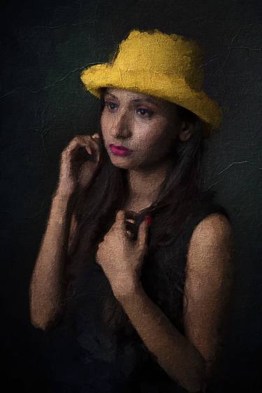 Thoughtful Lady in a yellow hat thumb